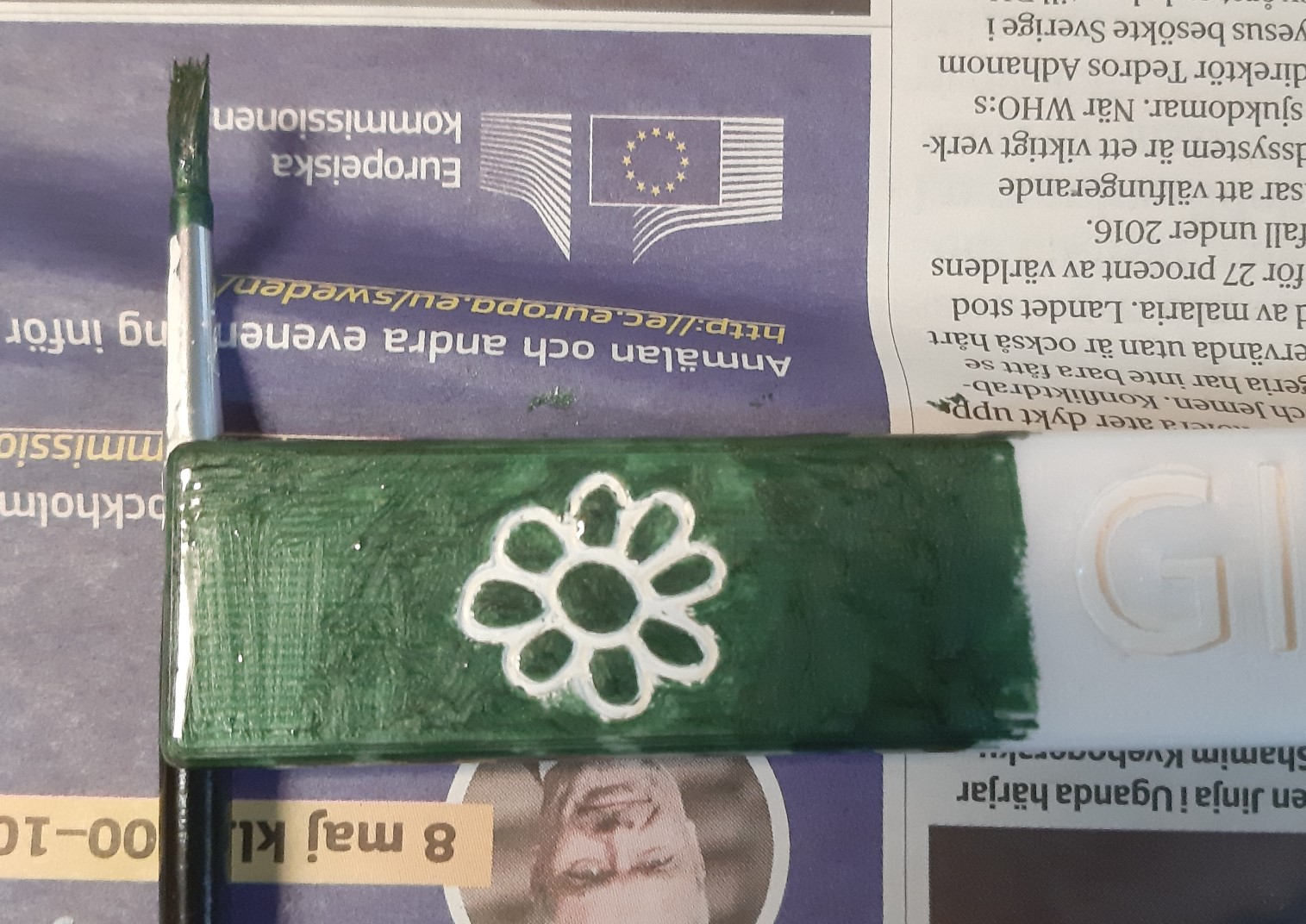Painting green